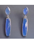 Boucles Agate naturelle Argent 925