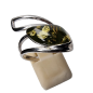 Bague Ambre végétal Argent 925 Taille 54