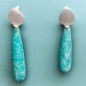 Boucles Amazonite Gouttes Argent 925