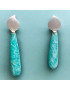 Boucles Amazonite Gouttes Argent 925