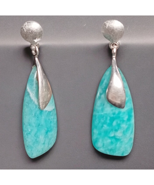 Boucles Amazonite Argent 925