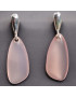 Boucles Quartz rose Argent 925