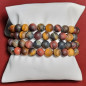 Bracelet 3 yeux Pierre rondes mates 8mm