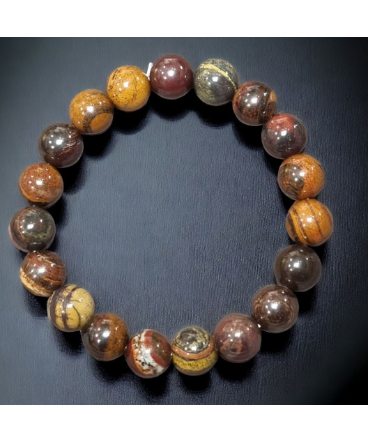 Bracelet Œil de fer Pierres rondes