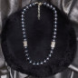 Collier Perles de Majorque grises 12mm avec fermoir 58 cm