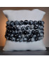 Bracelet Obsidienne Neige Pierre Rondes