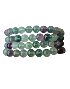 Bracelet Fluorite rainbow Pierres rondes (s)
