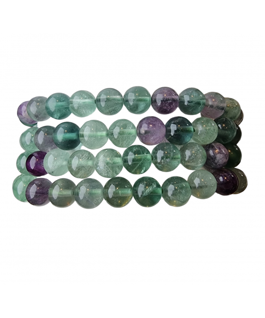 Bracelet Fluorite rainbow Pierres rondes (s)