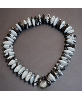 Bracelet Obsidienne neige...