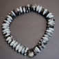 Bracelet Obsidienne neige Disques de pierre