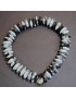 Bracelet Obsidienne neige Disques de pierre