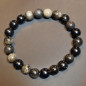 Bracelet Obsidienne dorée Pierres rondes de 8mm