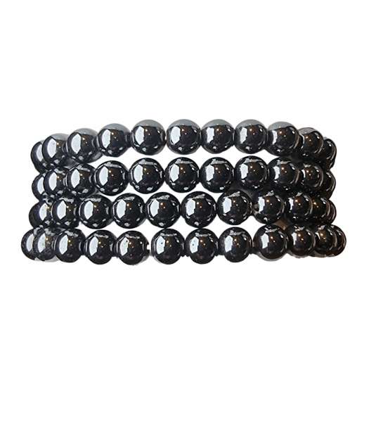 Bracelet Hématite pierres rondes