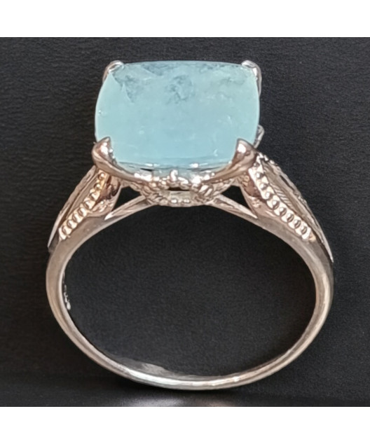 Bague Aigue marine Argent 925 Taille 62