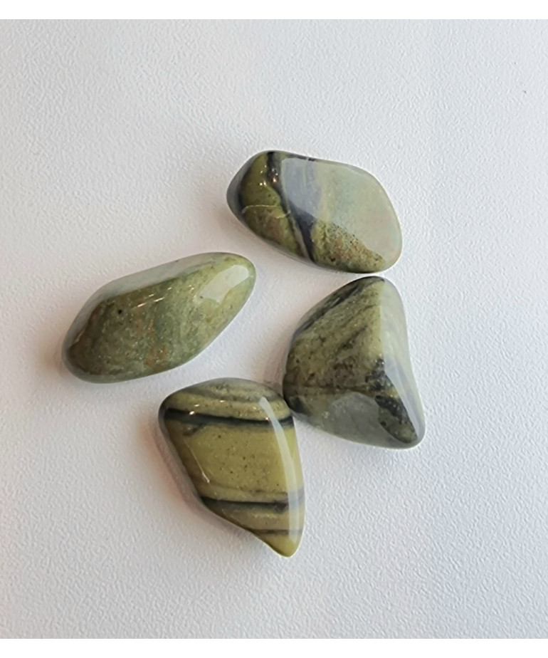 Pierre roulée Prasiolite opaque