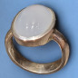 Bague Calcédoine cabochon Argent 925 Taille 55