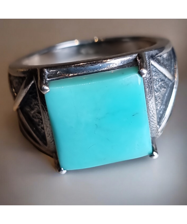 Bague Turquoise Argent 925 Taille 58