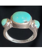 Bague Turquoise Argent 925 Taille 55