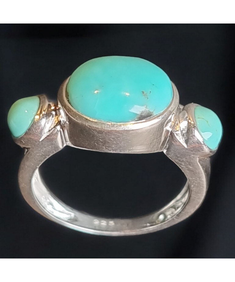 Bague Turquoise Argent 925 Taille 55