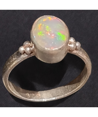 Bague Opale Argent 925 Taille 54