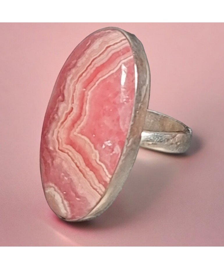 Bague Rhodochrosite Argent 925 Taille 53+