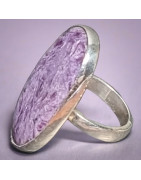 Bague Charoïte argent 925 taille 53+