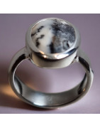Bague Merlinite facettée Argent 925 Taille 54
