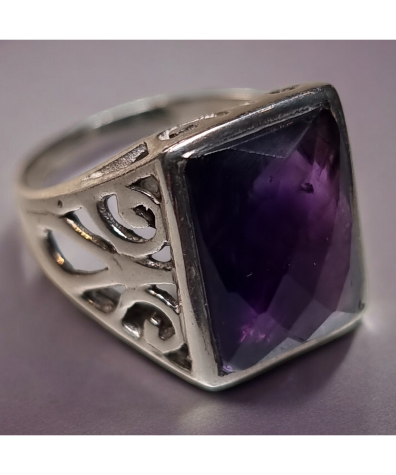Bague améthyste Argent 925 Taille 54