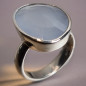 Bague Calcédoine facettée Argent 925 Taille 59