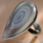 Bague Agate du Botswana Argent 925 Taille 57