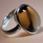 Bague Quartz fumé Argent 925 Taille 60