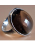 Bague Quartz fumé Argent 925 Taille 53