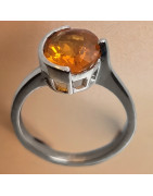 Bague Opale de feu Argent 925 Taille 53