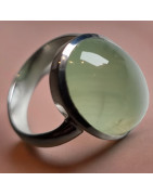 Bague Préhnite Argent 925 Taille 55