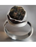 Bague Tourmaline brute Argent 925 Taille 59