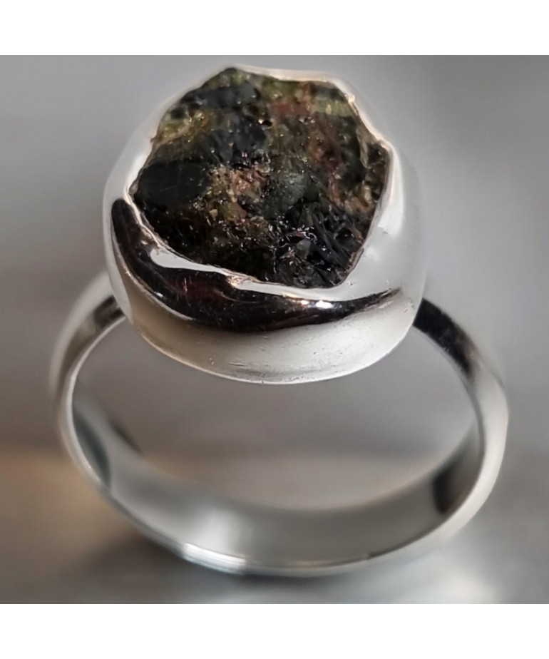 Bague Tourmaline brute Argent 925 Taille 59