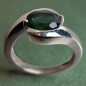 Bague Tourmaline verte Argent 925 Taille 52
