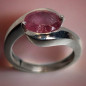 Bague Tourmaline rose Argent 925 Taille 52