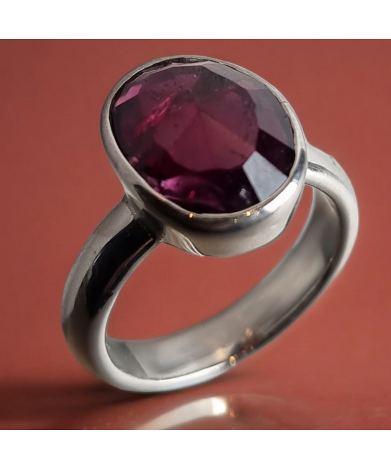 Bague Grenat Argent 925 Taille 60