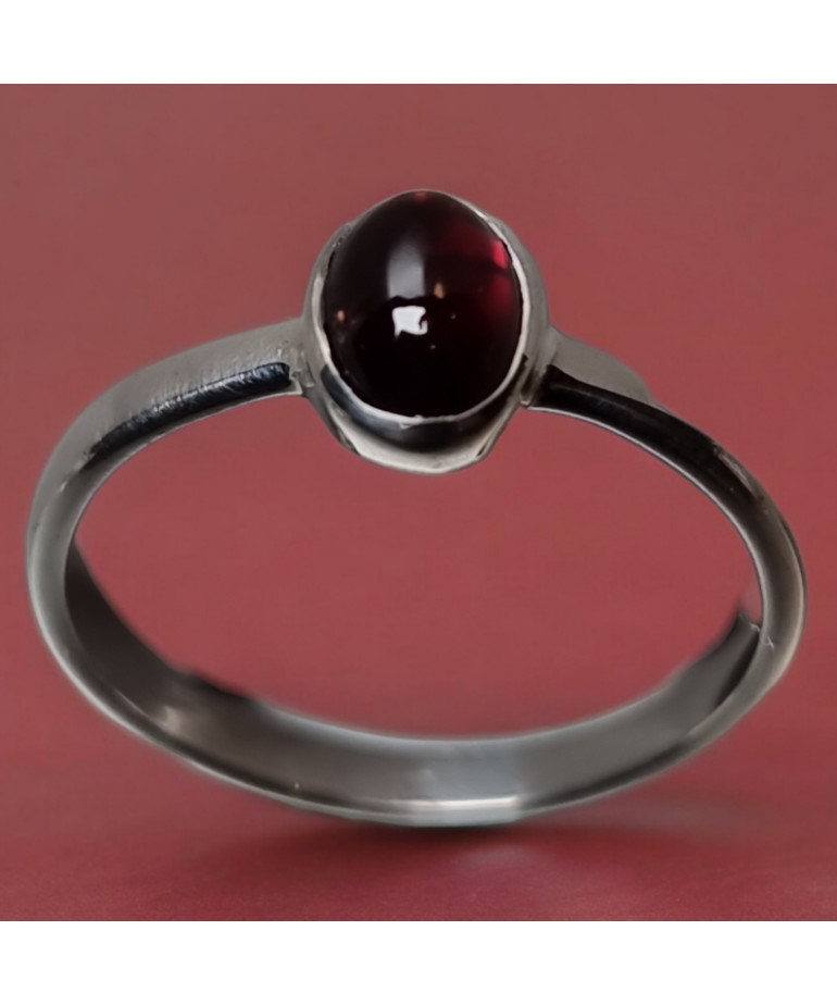 Bague Grenat Argent 925 Taille 57