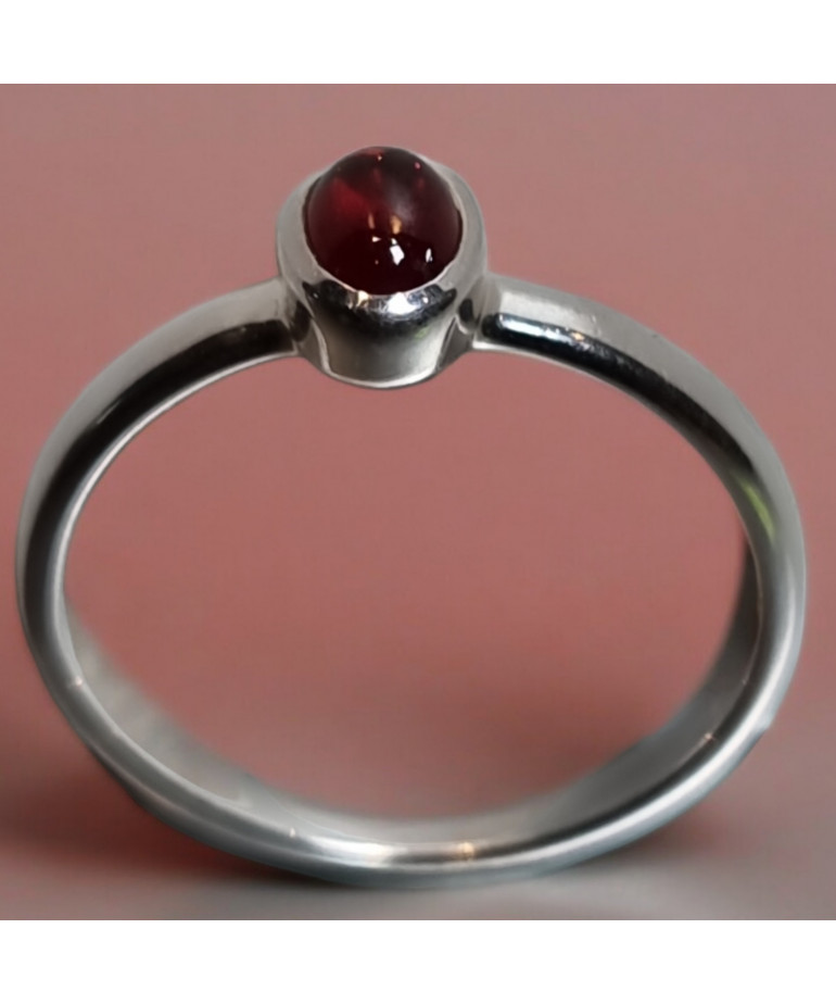 Bague Grenat Argent 925 Taille 57