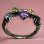 Bague Péridot Citrine Grenat Topaze bleue Améthyste Argent 925 Taille 58