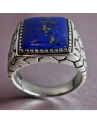 Bague Lapis-lazuli Argent 925 Taille 64