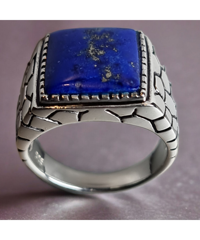 Bague Lapis-lazuli Argent 925 Taille 64