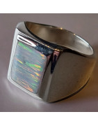 Bague Opale Harlequin Argent 925 Taille 63