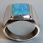 Bague Opale Harlequin Argent 925 Taille 62