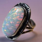 Bague Opale Harlequin Argent 925 Taille 57