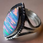 Bague Opale Harlequin Argent 925 Taille 59