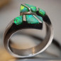Bague Opale Harlequin Argent 925 Taille 55+