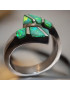Bague Opale Harlequin Argent 925 Taille 55+